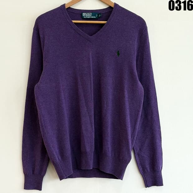 폴로 랄프로렌 메리노 울 브이넥 니트 M 0316