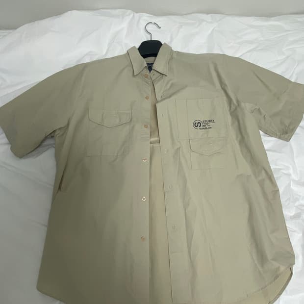 00s 스투시 반팔 워크 셔츠