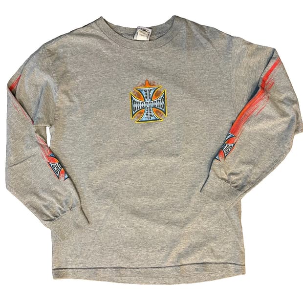 00s 웨스트 코스트 차퍼스 센터 3D 아이언 크로스 플레임 롱슬리브