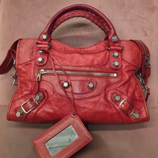 발렌시아가 자이언트시티 모터백+숄더스트랩(보조거울)