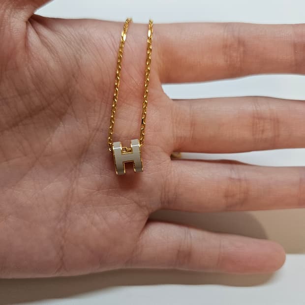 에르메스 미니 팝아슈 마론 글라쎄 골드 정품