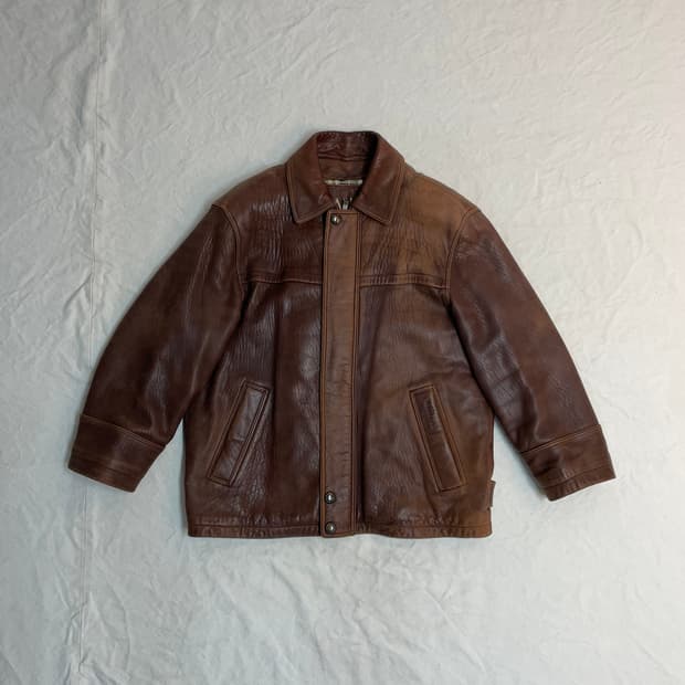 맨스타 코오롱 레더 자켓