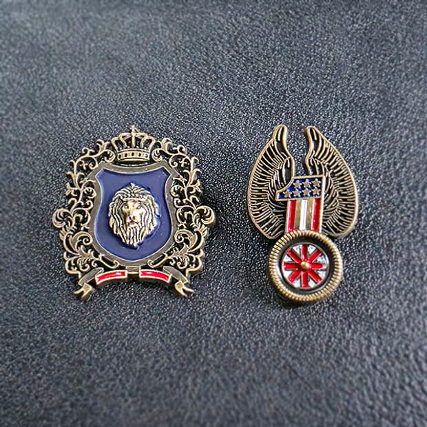 Rauk 브로치 남자 여자 엔틱 빈티지 왕관 사자