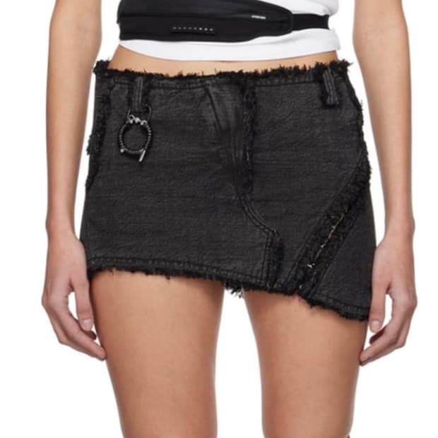 Hyeinseo denim skirt black 2