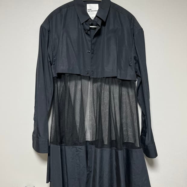 noir kei ninomiya 블랙 셔츠 원피스