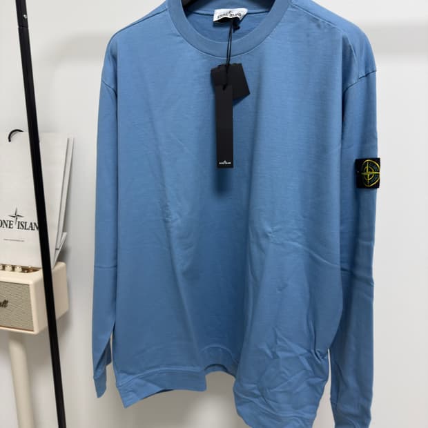 [새상품, 3XL] 스톤아일랜드 맨투맨 스웻셔츠 블루