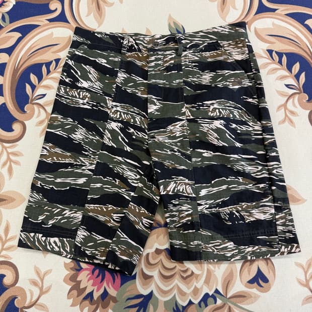 (M)프리즘 웍스 Frismworks 타이거 카모 카고반바지