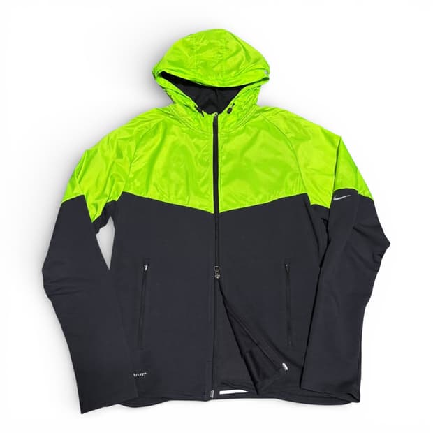 L 나이키 형광 런닝 후드집업