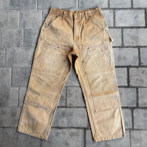 USA 칼하트 B01 BRN 더블니 카펜터 워크 팬츠