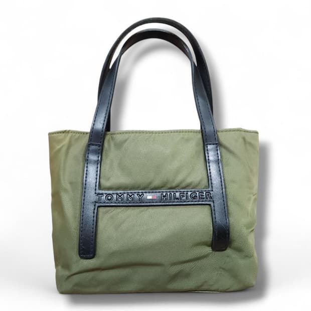 바배) 타미 힐피거 미니 나일론 토드백