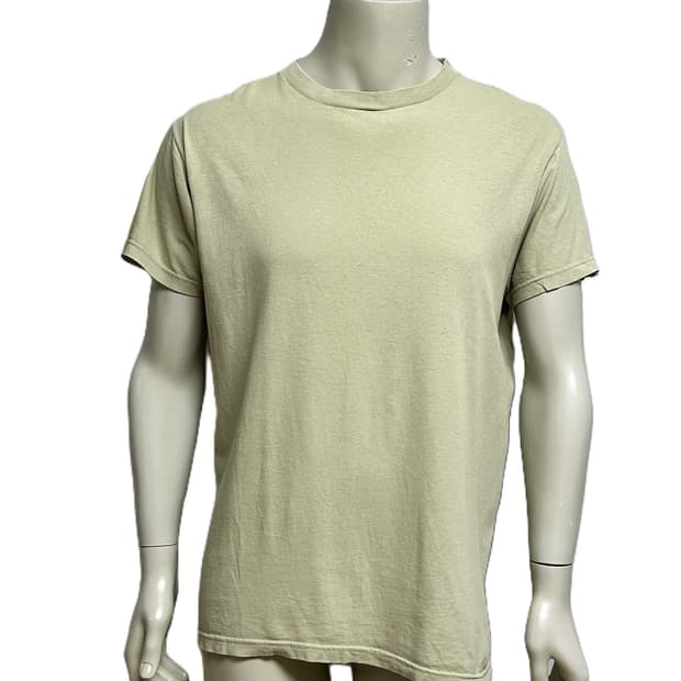 미군 카키색 구형 라운드 반팔 티셔츠 (L) (1) (만원샵)