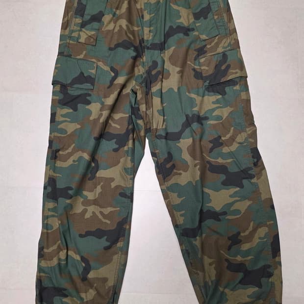 BEAMS 립스탑 카고 포켓 팬츠(카모)