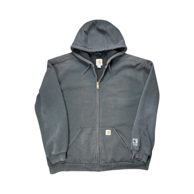 XL) 칼하트 워시드 블랙 써멀 안감 후드집업 TH024 