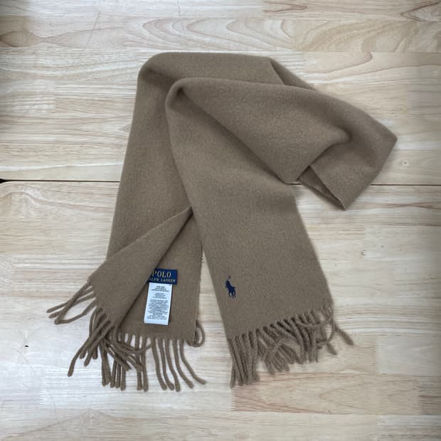 폴로 랄프로렌 베이지 머플러
