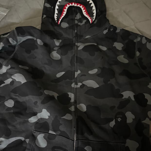 베이프 샤크 후드 집업 흑계 블랙