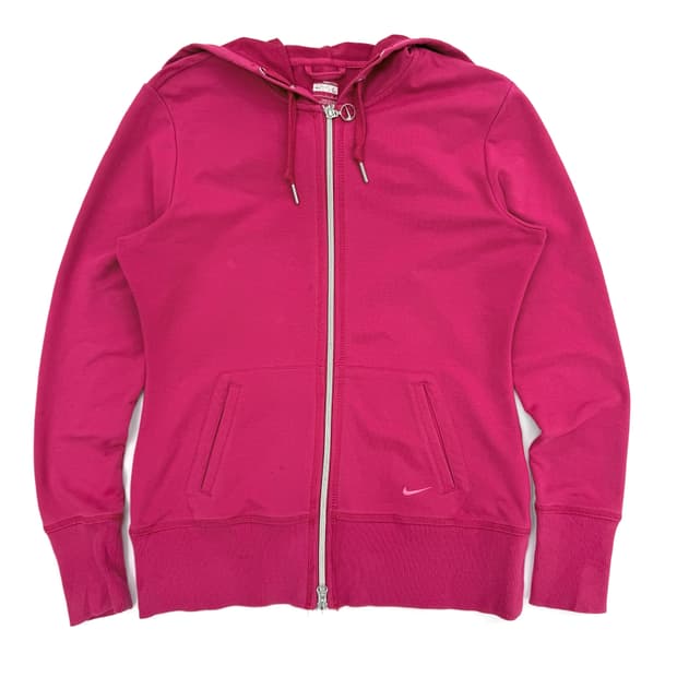 빈티지 나이키 핫핑크 로고 후드 집업