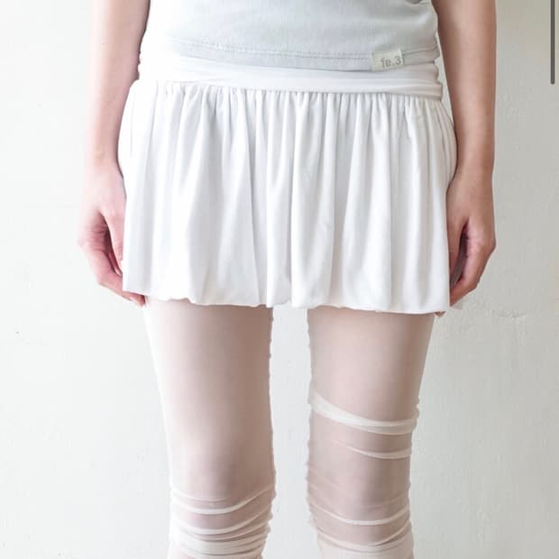 샵페어리  yuzu skirt (white)