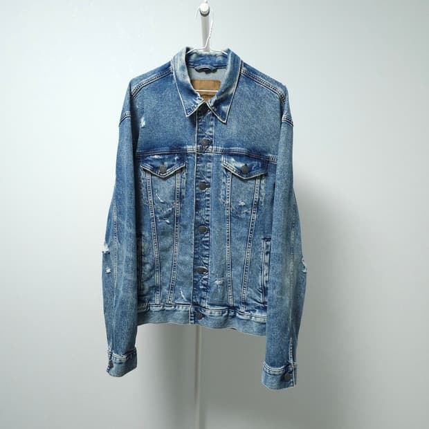 아메리칸 이글 데미지 워싱 청자켓 L아메리칸 이글 데미지 워싱 청자켓 L