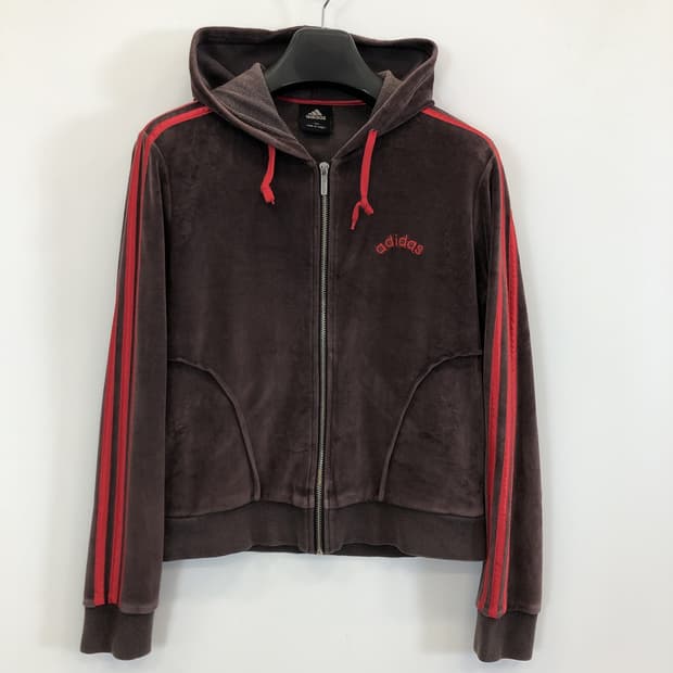 아디다스 Y2K 벨루어 후드져지 100 딱붙 