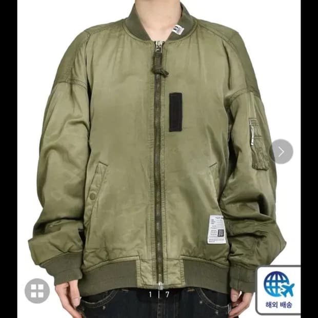 미하라 야스히로 25fw 에이지드 플라이트 자켓 카키 46
