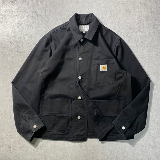 [L] Carhartt 칼하트 블랙 캔버스 초크자켓