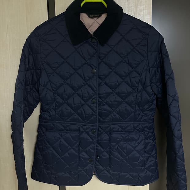 바버 Deveron Polarquilt 퀼팅 자켓 네이비 