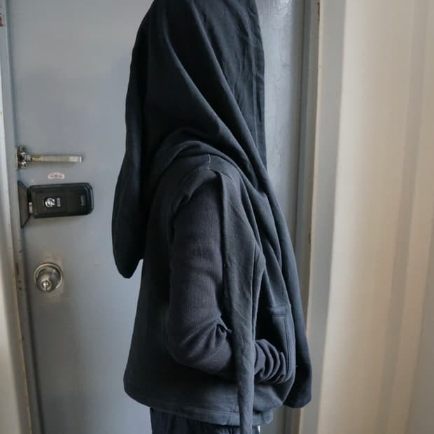 릭 오웬스 빅 후드 가디건