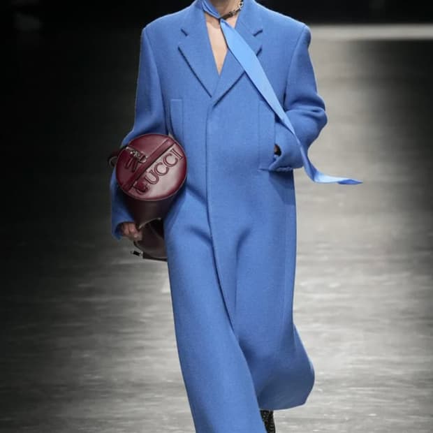 구찌 24fw 헤링본 런웨이 컬렉션 코트 팝니다 루이비통 프라다 보테가 