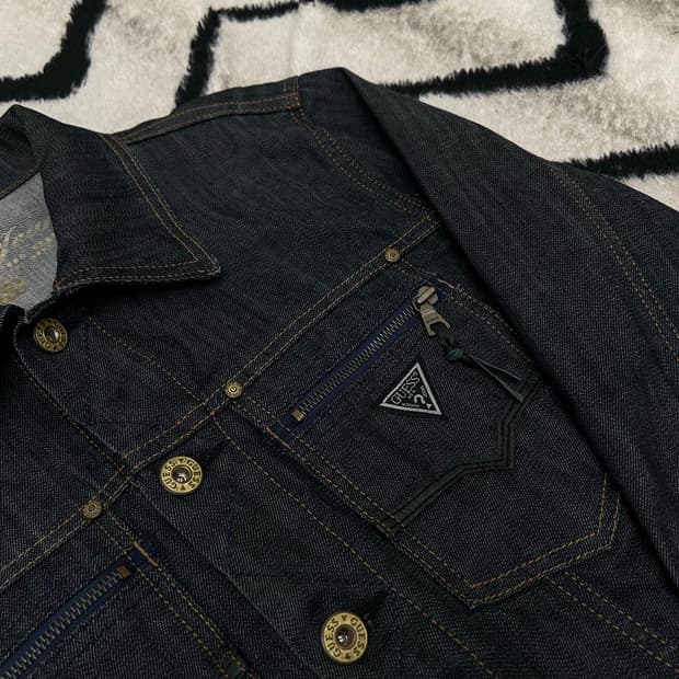 [M]게스 투포켓 데님 자켓/생지