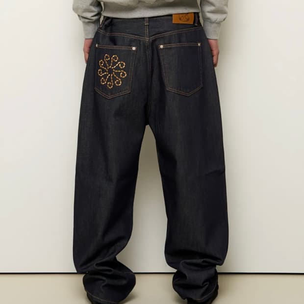 9999아카이브 lingking wide denim pants