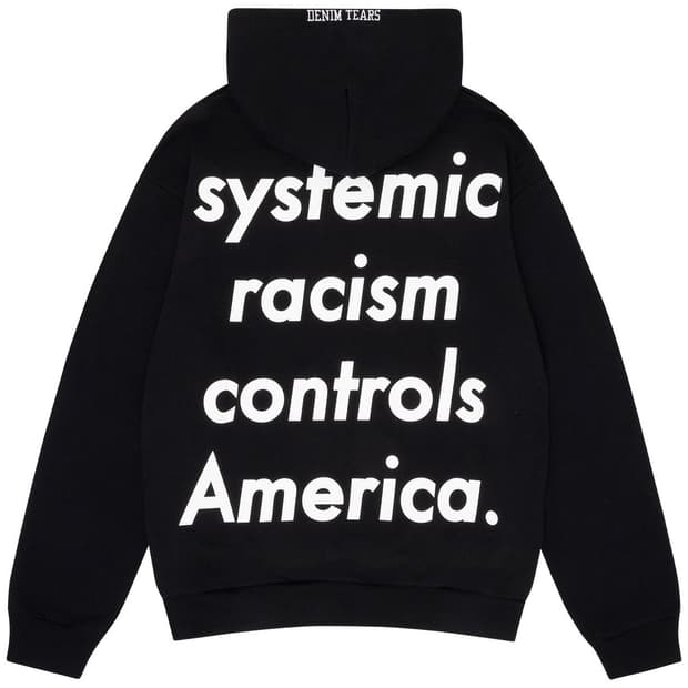 데님티어스 racism 후드 블랙