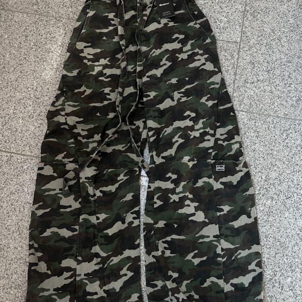 배드블러드 카모 와이드 카고 팬츠 (새상품)