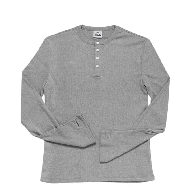 [L] MJD 슬림핏 핑거홀 헨리넥 LS 그레이