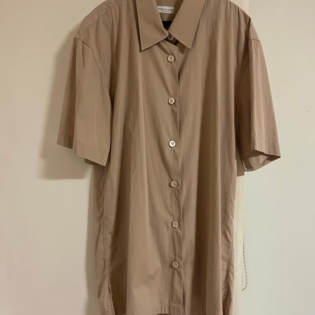 Dries van Noten 베이지 롱 셔츠 