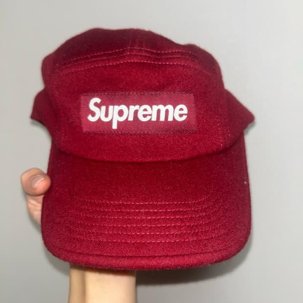 슈프림 울 캠프캡 레드 21FW