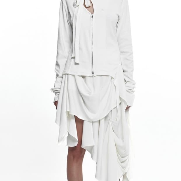 NACHE FLOW DROP SKIRT IVORY