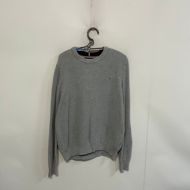 타미힐피거 보드라운 면니트 L 그레이