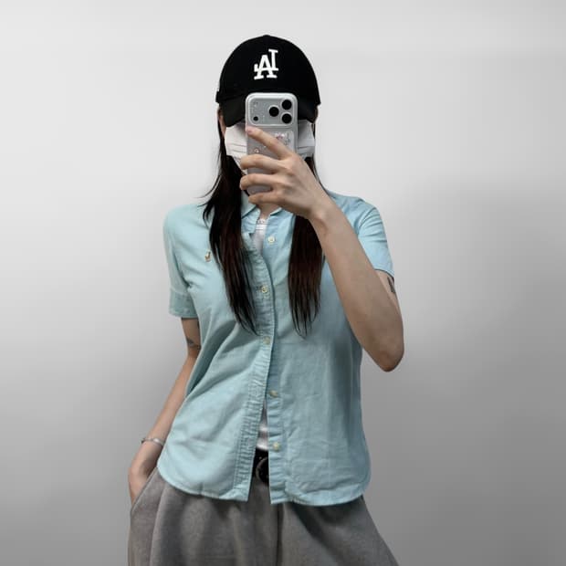 폴로 랄프로렌 포니 로고 반팔 셔츠 소라
