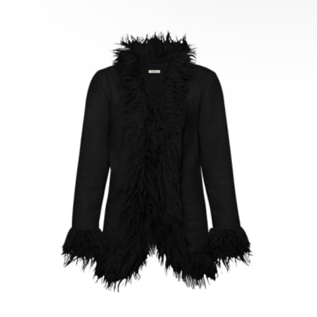 bn from 비엔프롬 퍼 무스탕 코트 블랙