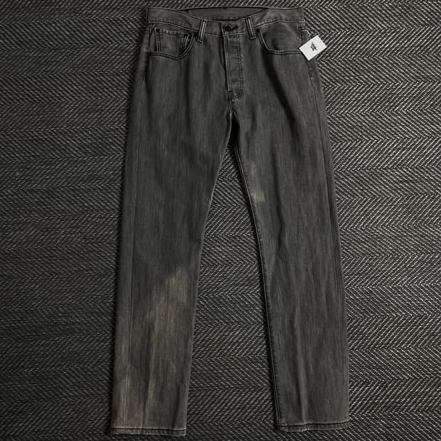 리바이스 501 레귤러 워싱 데님 흑청 팬츠o 3083