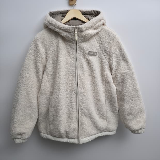 [L] 몽벨 리버시블 후리스 패딩 아이보리