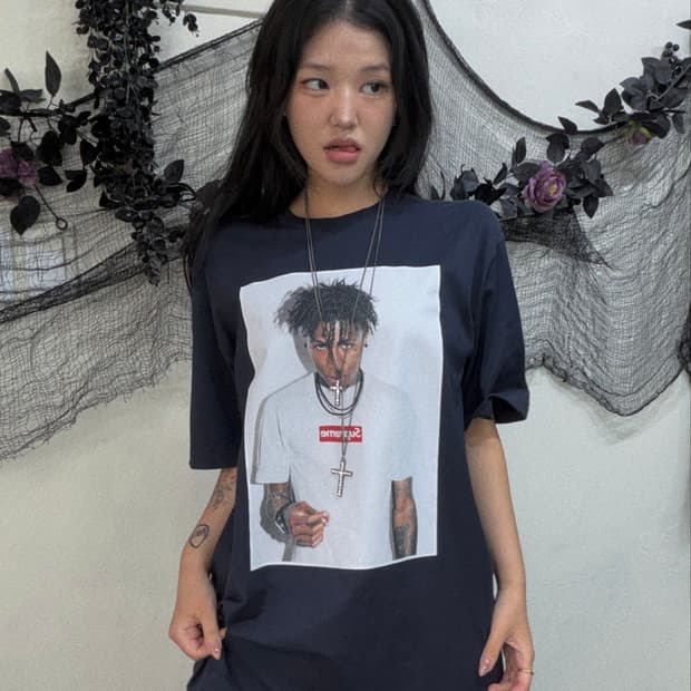 supreme NBA 영보이 프린팅 반팔 탑