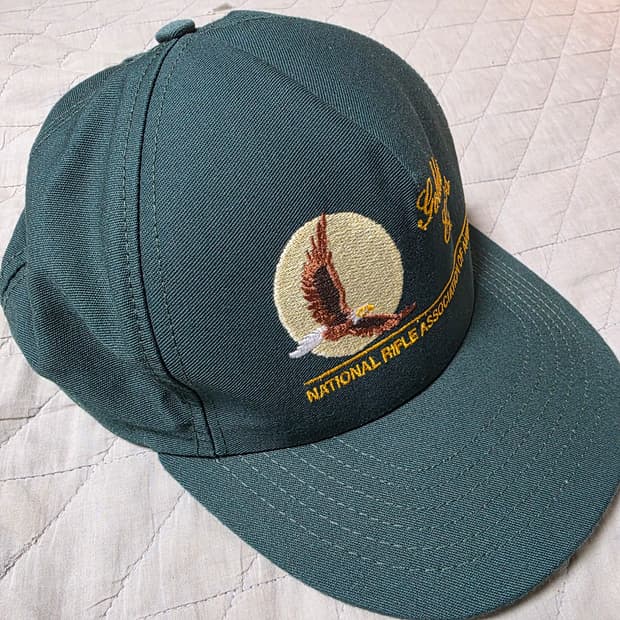 [OS] 빈티지 NRA 골든이글 베이지 5패널 그린