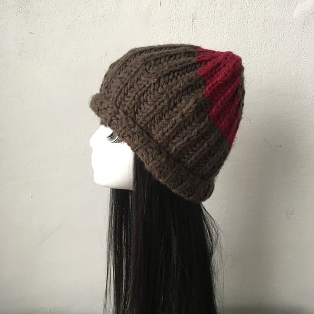  patchc color point knit beanie