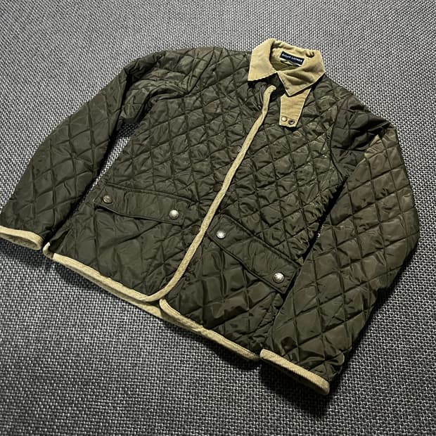 폴로 퀼팅 자켓 우먼즈 카키