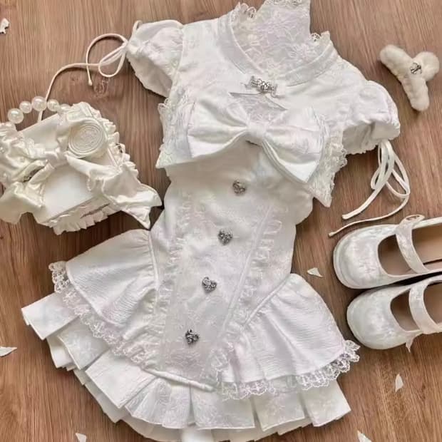 갸루 히메갸루 로리타 치파오 st 원피스 코스튬 코스