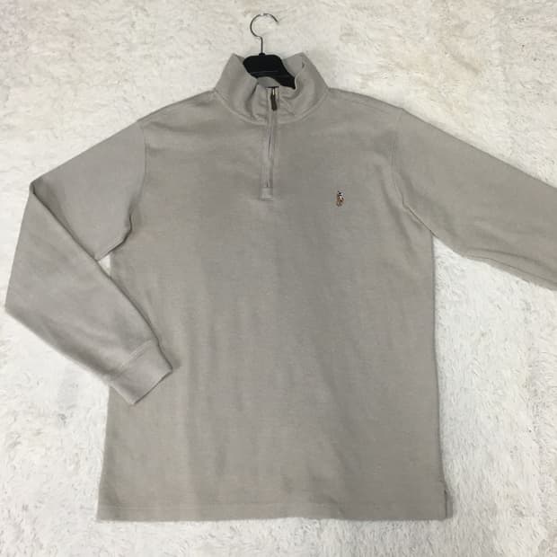 폴로 스몰포니 오트밀 하프집업 DD02