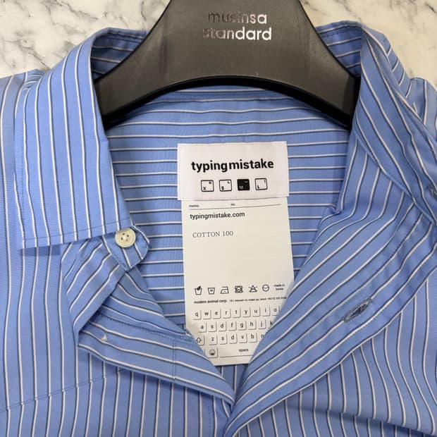 타이핑미스테이크 스트라이프 셔츠M