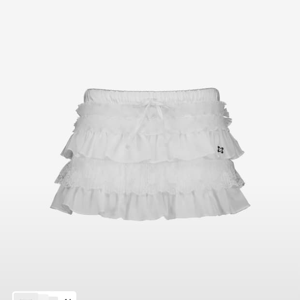 셋업이엑스이 TUTU MIX SKIRT PANTS / WHITE