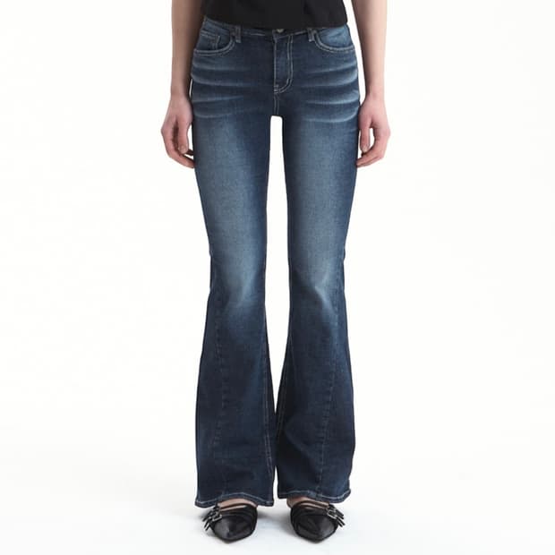 새상품) 시너진 캣워싱 데님 팬츠 딥블루